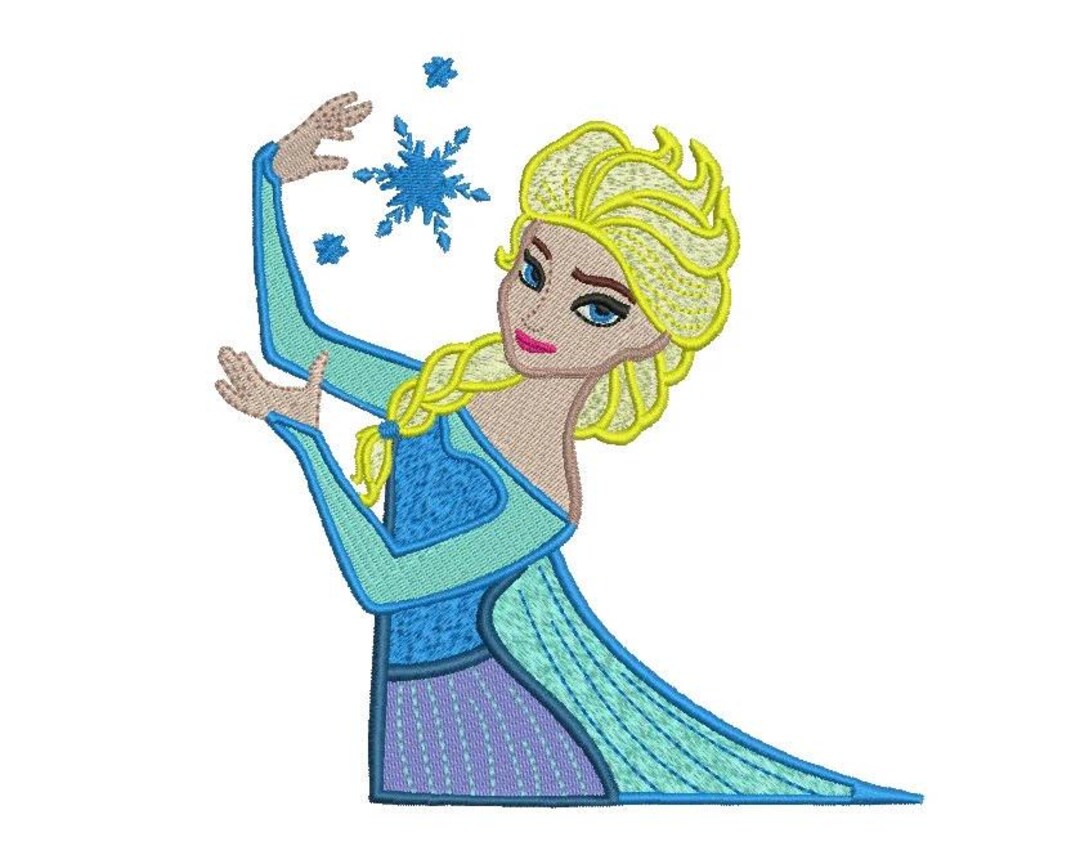 Elsa Pattern Print Elsa Embroidery Design - 5 SIZES - Etsy