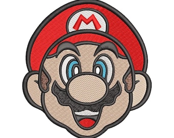 Diseño de bordado de Super Mario - 3 TAMAÑOS
