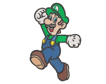Diseño de bordado de Luigi n.° 2 - 4 TAMAÑOS