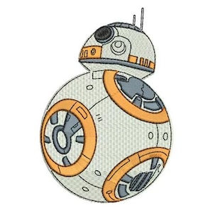 Peut inclure: Écusson brodé représentant le droïde BB-8 de Star Wars. Le design présente le schéma de couleurs blanc, orange et gris du droïde. L'écusson est une représentation détaillée du personnage emblématique, pour les fans de la franchise.