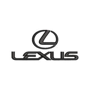 May include: Black embroidered Lexus logo on a white background. The logo features the Lexus name in a sans-serif font below a stylized oval emblem.