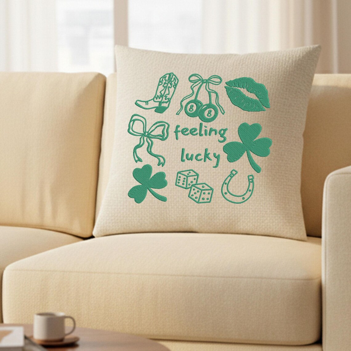 Feeling Lucky Embroidery Design, St Patricks Day Machine Embroidery ...