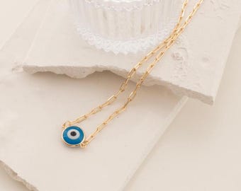 18k Brazilian Gold Filled Evil Eye Choker Necklace