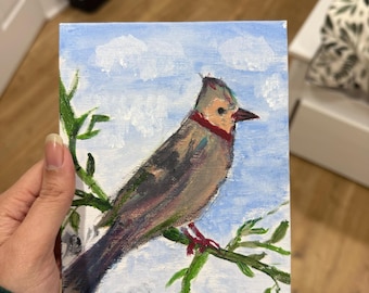 Bird Acrylic Painting Original Artwork, Wall Art, Art for Gifting
