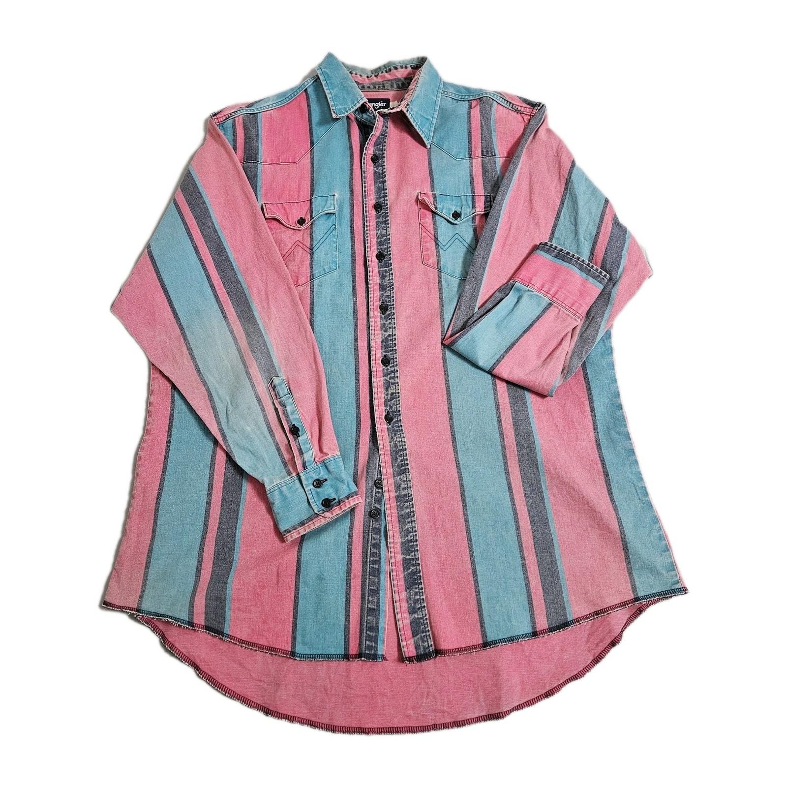 With Pearl Snaps Wrangler Camicia Denim Uomo - Snap Shirt Con Tasche With Pearl Snaps Wrangler Camicia Denim Uomo - Snap Shirt Con Tasche