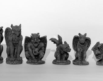 Gargoyle set 3 LATEX  MOULDS/Molds (set of 6)