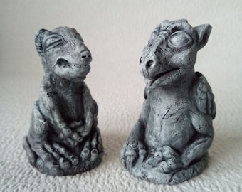 New  Pair Of Small Notre Dame Gargoyle No 5 latex  Mould/ Mold