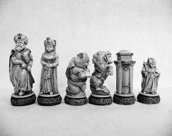 Arabian Knights LATEX CHESS MOULDS/Molds (set of 9)