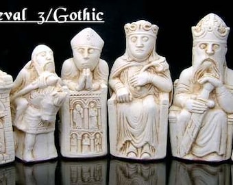 Medieval Gothic   LATEX CHESS MOULDS/Molds (set of 9)