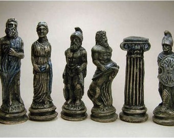 Ancient Greece LATEX CHESS MOULDS/Molds (set of 9)