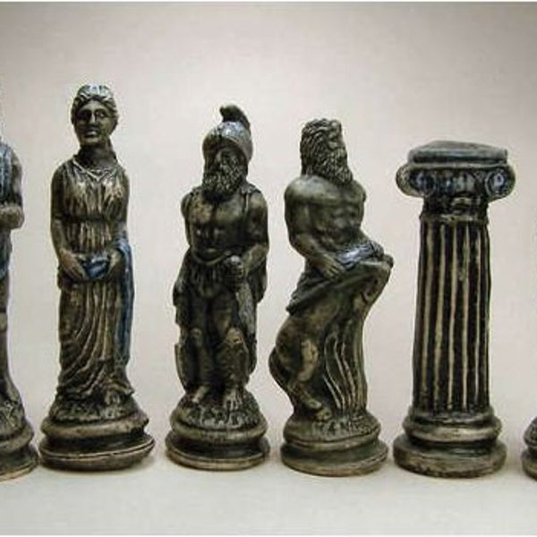 Ancient Greece LATEX CHESS MOULDS/Molds (set of 9)