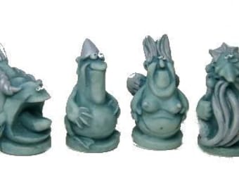 Ocean Fantasy LATEX CHESS MOULDS/Molds (set of 9)