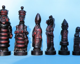 Lewis Carroll LATEX CHESS MOULDS/Molds (set of 11)