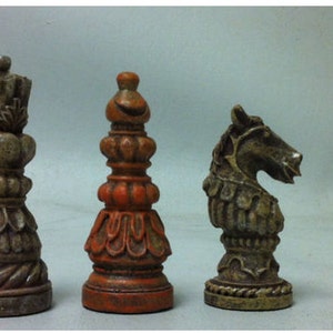Ornate Staunton LATEX CHESS MOULDS (9)