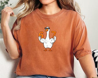 67 Goose Meme Shirt, Six Seven Trend Tee, Funny Goose T-Shirt, Viral Animal Meme Tee, Cute 6 7 Humor Shirt