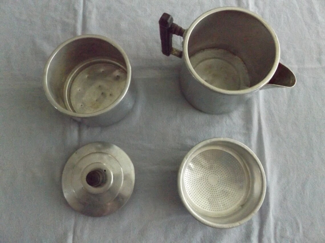 Vintage Aluminum Drip Coffee Pot / 40's / 6 Cups Etsy