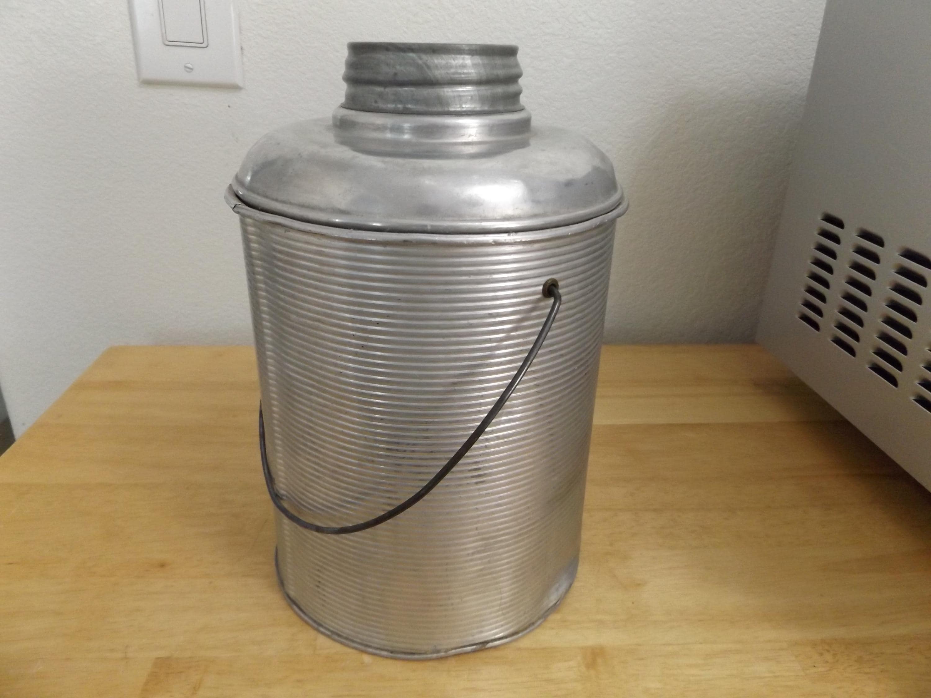 Vintage Faris Aluminum Picnic Jug with Ball Jar