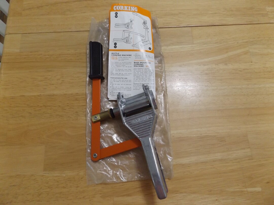 Vintage Wine Bottle Corking Machine Tool Handmade Wine Sanbri Etsy