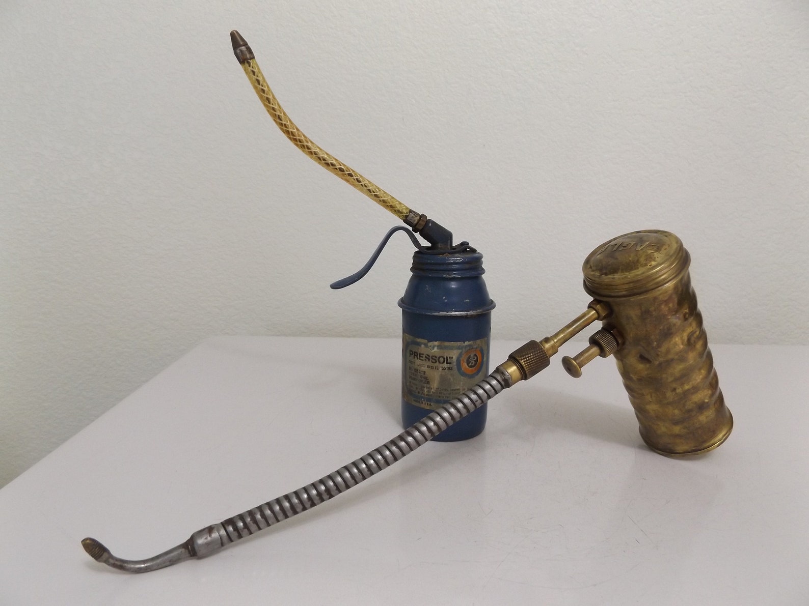 Vintage Antique Metal Oil Can Hand Pump Oil Can Hand Held Etsy
