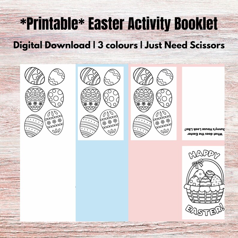 Easter Activity Booklet for Kids | Printable Games, Puzzles (digital ...
