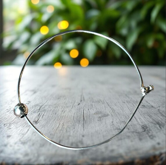 Minimalistic Vintage Sterling Silver Bangle