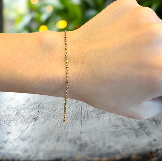 Gold plated sterling minimalistic bracelet