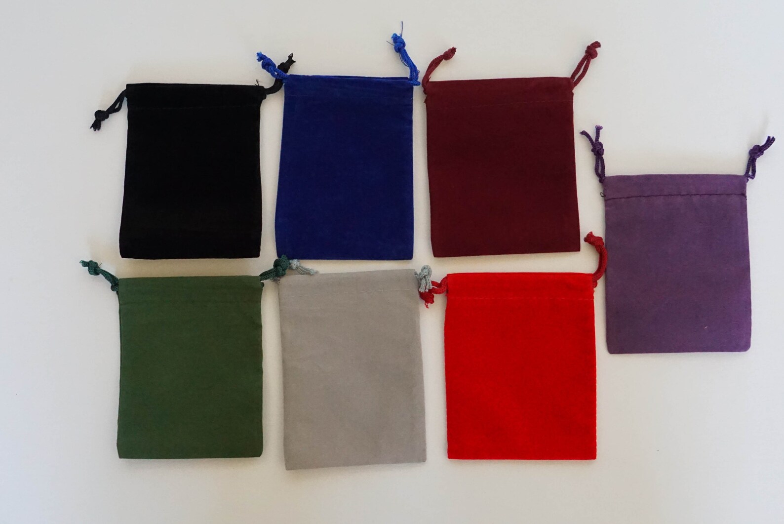 Assorted Velvet Drawstring Pouches 3X4 Inch Set of 7 Etsy