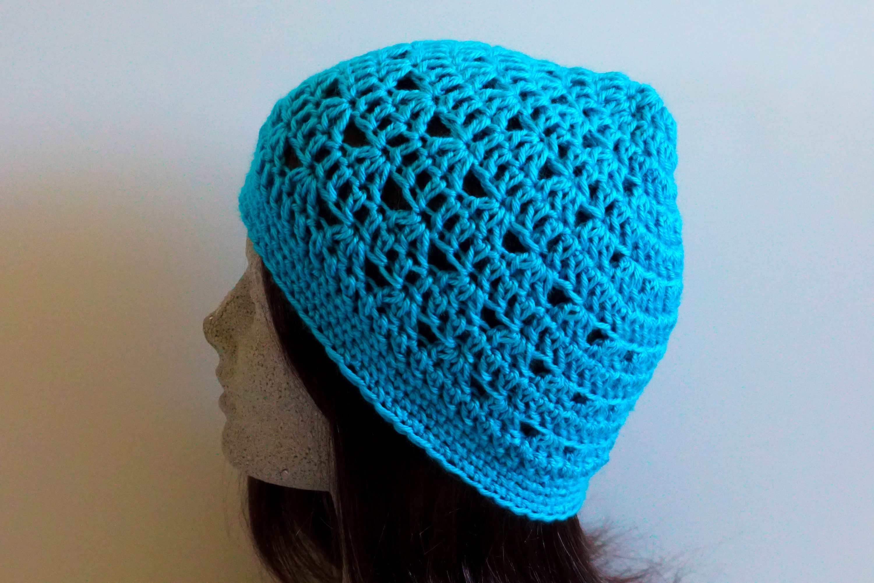 Handmade Crochet Beanie Cozy Winter Textured Sweater Knit Aqua Blue Green Teal Aqua Blue Beanie - Etsy main image 3