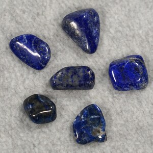 Lapis Lazuli Set of 6 Tumbled Stones