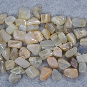 Moonstone Set of 6 Small Tumbled Crystals