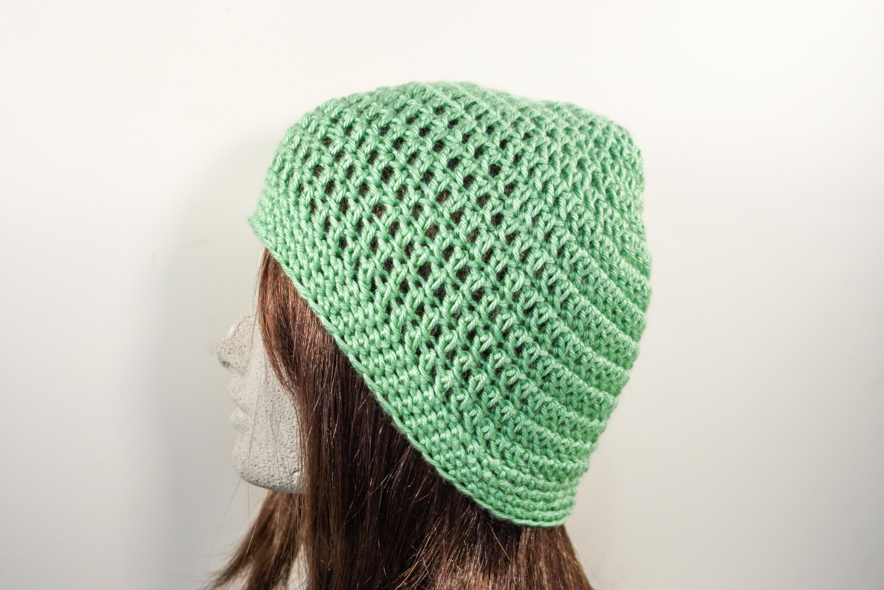 Spearmint Green Crochet Beanie, Unisex Acrylic Hat - Etsy display picture 1