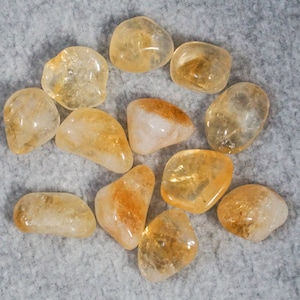 Citrine Set of 4 Tumbled Crystals Small