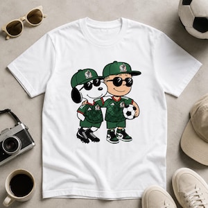 Snoopy Soccer Shirt - Etsy