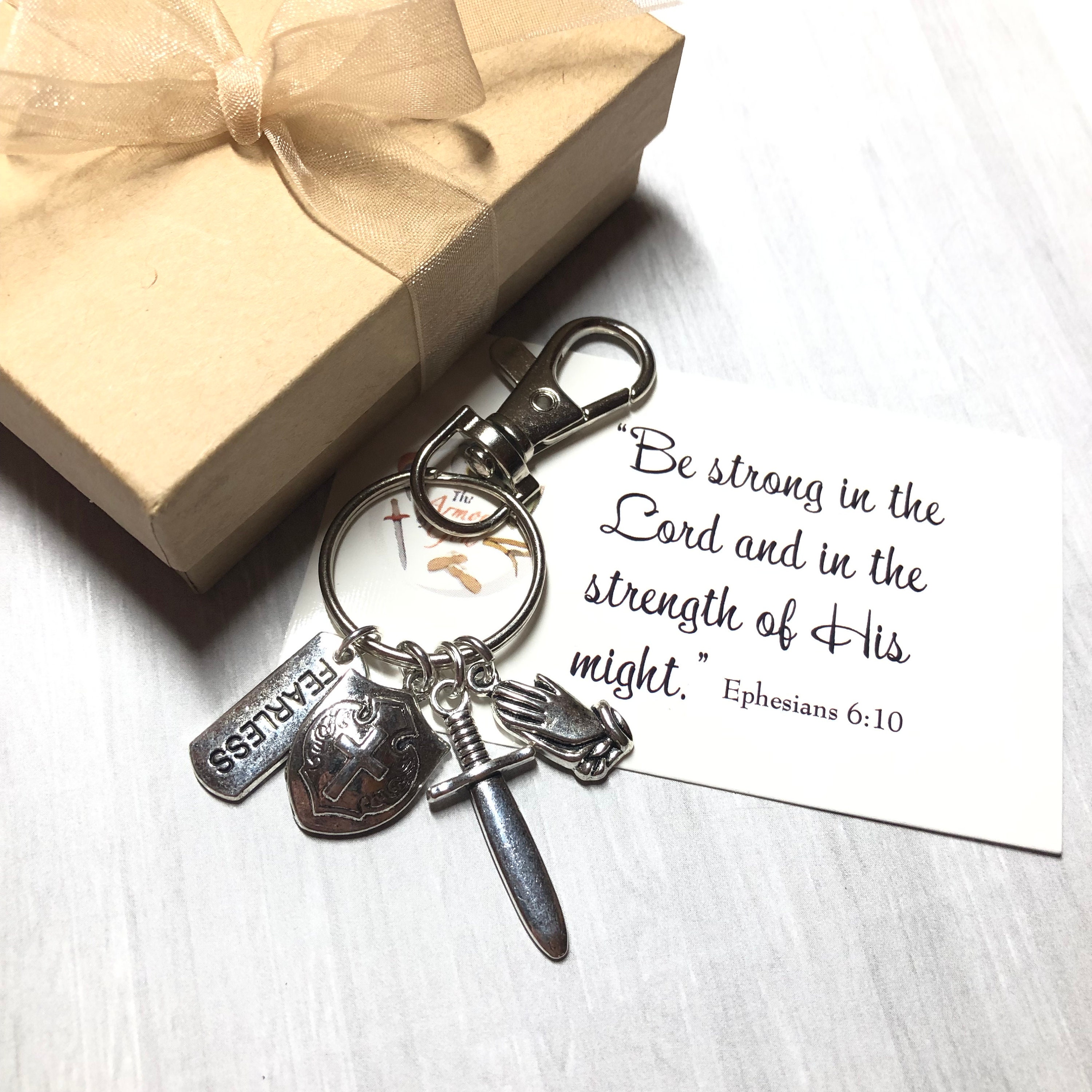 Shield and Sword Key Ring, Armor of God, Shield of Faith, Religious  Christian Faith Gift for Men, Teen Boy Gift, Inspirational Gift for Him