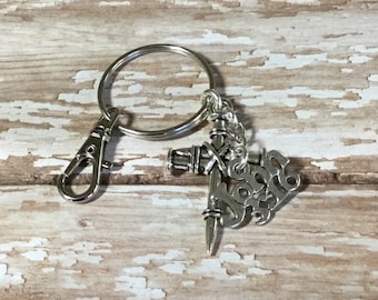 Tree Nails Key Ring, Christian Accessories, Witness Jewelry, John 3:16, Accessories