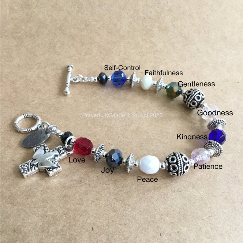 Fruit of the Spirit Bracelet Beaded Jewelry Christian Etsy