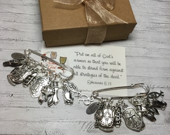 Armor of God Kilt Pin, Faith Jewelry, Witness Jewelry, Cristian Jewelry, Full Armor of God, Bible Study, Under 20