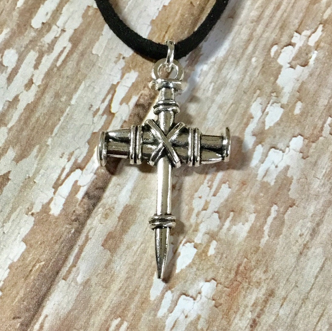 Three Nails Cross Necklace Witness Jewelry Christian Etsy