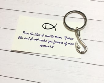 Fishers of Men Keyring, Witness Accessories, Christian Accessories, Fishhook Keychain, Accessories, Religious Accessory