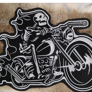 Ghost Rider Iron-On Patch - Hellfire Shotgun, Large Biker Style