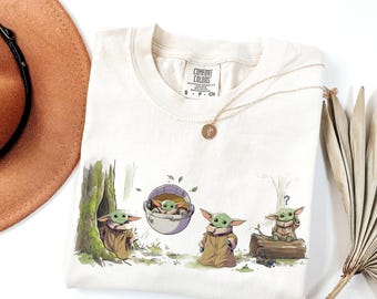 Comfort Colors Star Wars Grogu Emotions T-shirt, Funny Grogu Tee, Disneyland Family Matching Tee, Hollywood Studios Galaxy's Edge Trip Shirt