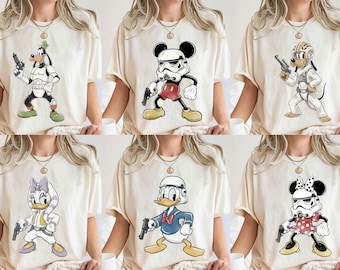 Matching Star Wars Disney Shirts, Galaxy's Edge Family Vacation, Mickey Stormtrooper Mashup Tee, Hollywood Studios Group Trip Outfit