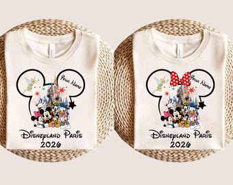 Personalised Disneyland Paris Family T-Shirt, Mickey Friends Vacation Tee 2026