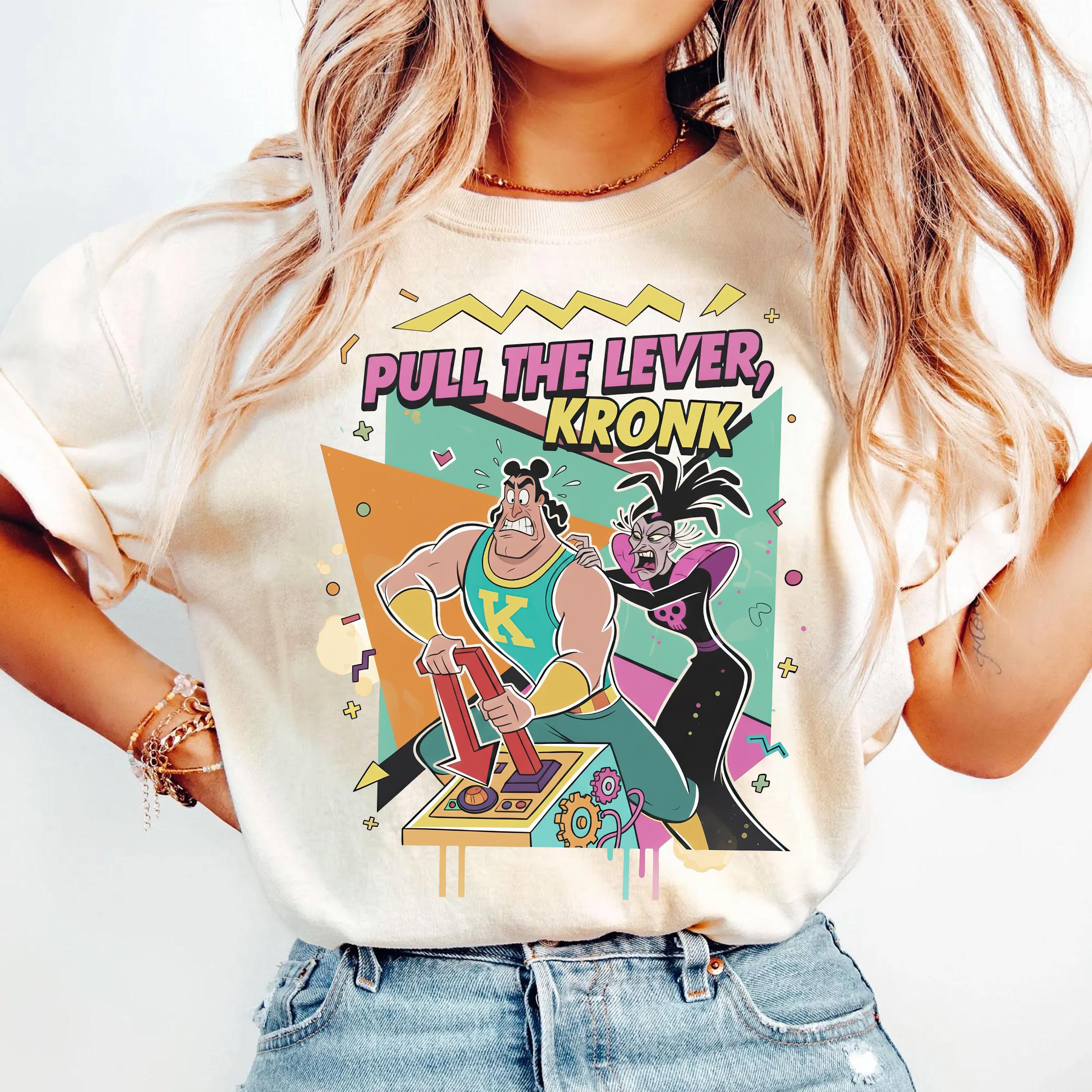 Pull the Lever Kronk Shirt, Retro Yzma and Kronk Disney Tee