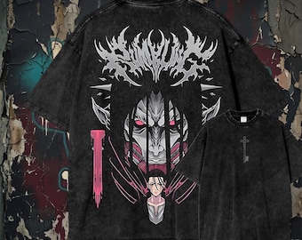 Eren Rumbling Shirt, Anime Acid Wash 2 Sided Tee, Metal Font Vintage T-Shirt, 90s Bootleg Attack on Titan Heavyweight Gym Pump Cover