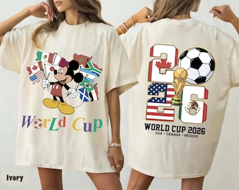 Mickey Mouse World Cup 2026 Soccer Shirt, USA Canada Mexico Football Fan Tee