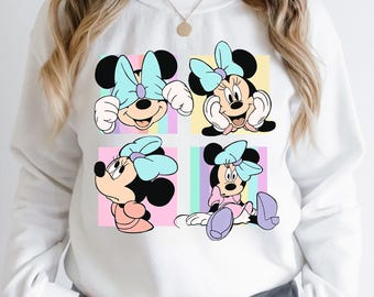 Design retrô xadrez da Minnie Mouse (download digital PNG)