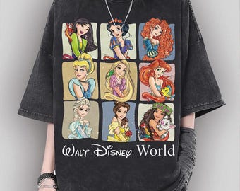 Retro Disney Princess Watercolor Magic Castle Princess 2026 Png, Walt Disney World 2026 Png, Girl Trip Disneyland Birthday Gift PNG