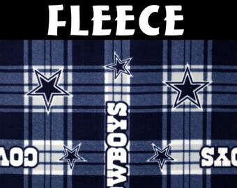NFL Dallas Cowboys Plaid Football Fleece Fabric 6391 D Sold by the