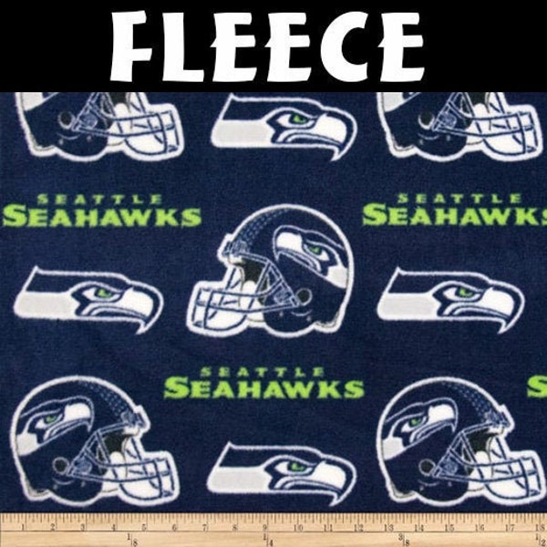 NFL Seattle Seahawks Sea Hawks Fleece Fabric by the Yard 6400 D